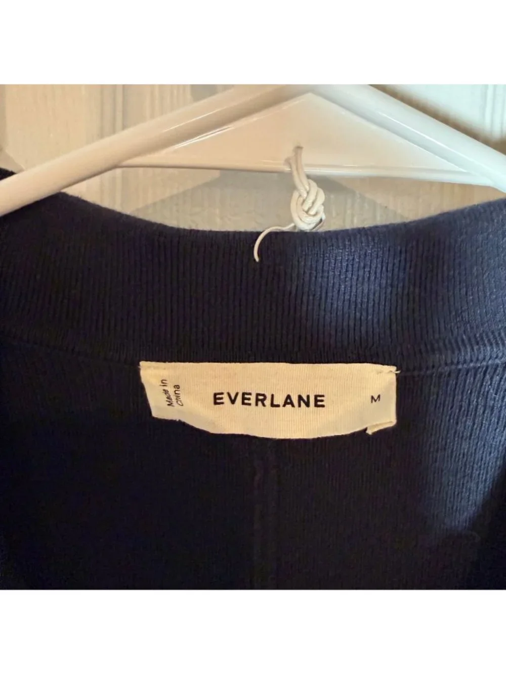 Everlane The Knit Polo Dress Navy Blue Size M NWT - Picture 3 of 6